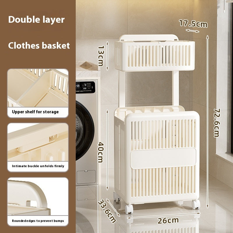 Double-Layer Foldable Laundry Basket