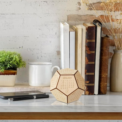 Creative Hexagonal Dice Desktop Calendar
