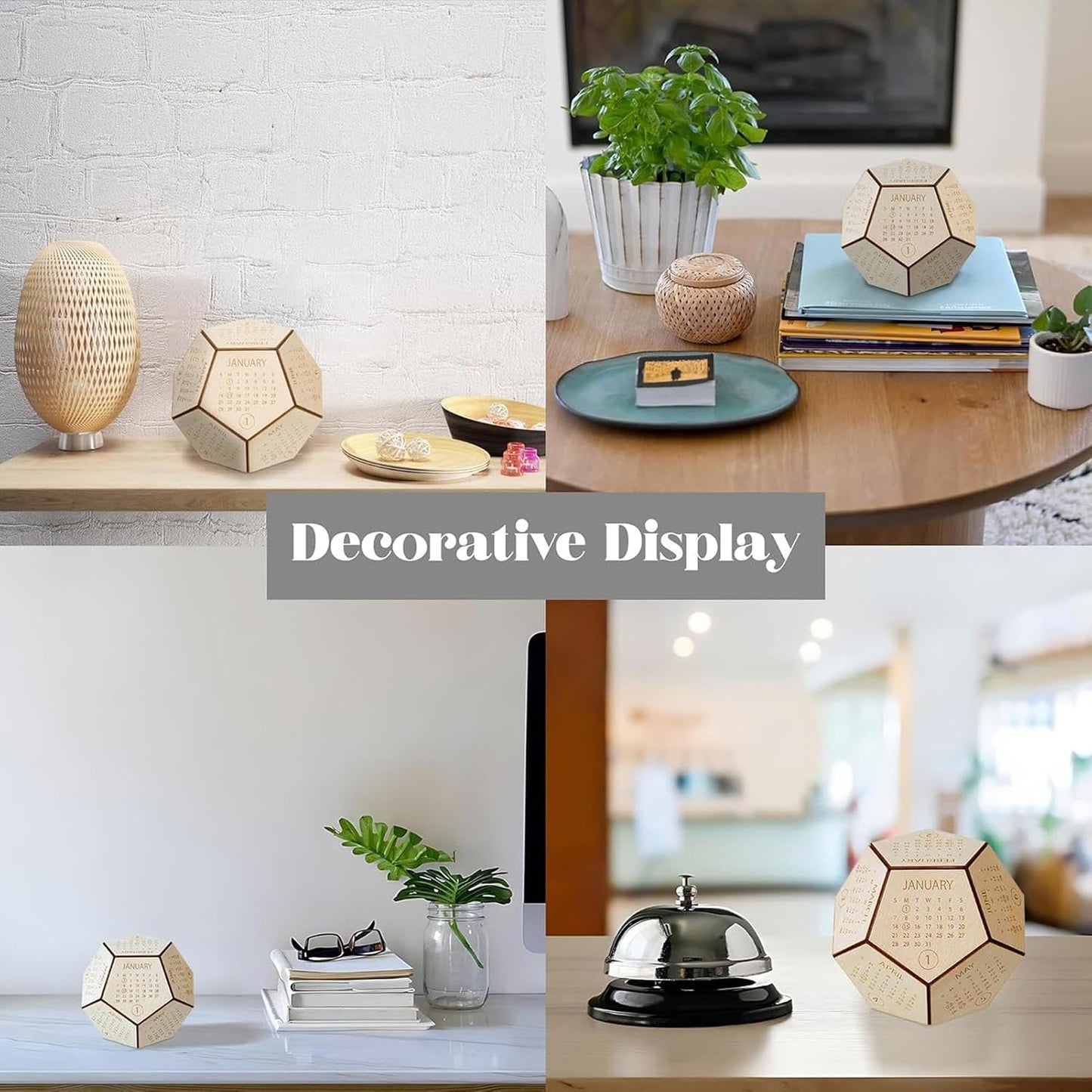 Creative Hexagonal Dice Desktop Calendar