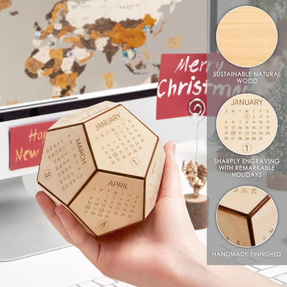 Creative Hexagonal Dice Desktop Calendar
