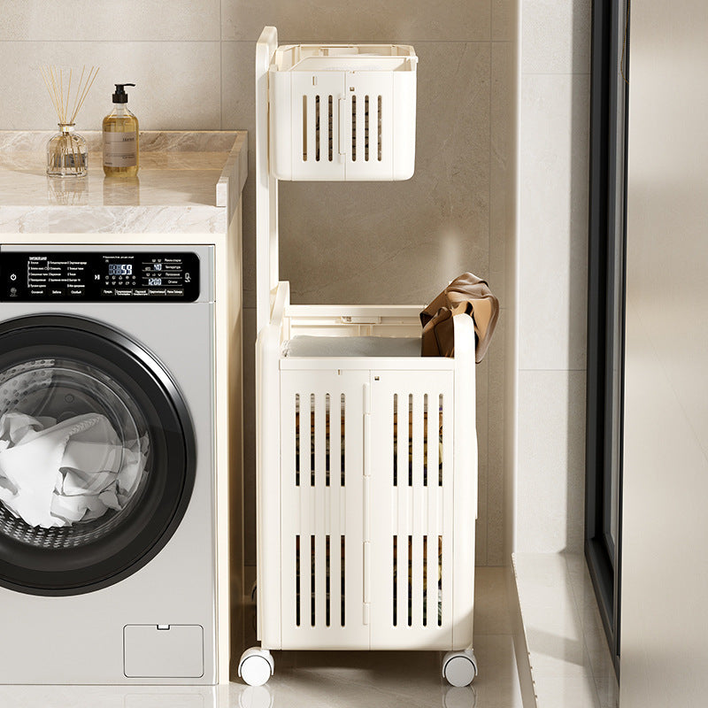 Double-Layer Foldable Laundry Basket